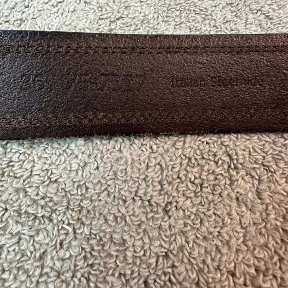 Johnston & Murphy Mens Brown Italian Steerhide Leather Dress Belt Size 36 USA